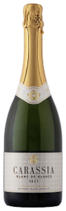 Bouteille Carassia Blanc de Blancs Brut, vin mousseux de Roumanie en méthode traditionnelle, 100% Chardonnay, producteur Carastelec Winery, région Transylvanie, pays Roumanie.