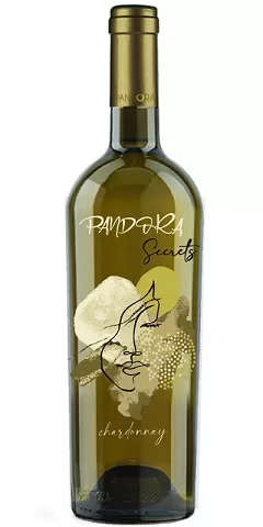 Bouteille Chardonnay Secrets 2023, vin blanc sec, cépage Chardonnay, appellation Cotesti DOC, producteur Crama Pandora, région Cotesti, pays Roumanie.