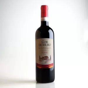 Bouteille Cor De Muro 2021, vin rouge sec, appellation Montefalco Rosso DOC, assemblage du Sangiovese, Sagrantino et Merlot. producteur Colle Mora, région Ombrie, pays Italie.