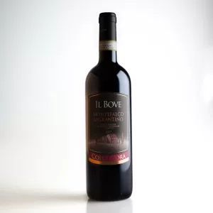 Bouteille IL Bove 2019, vin rouge sec, appellation Montefalco Sagrantino DOCG, cépage 100% Sagrantino producteur Colle Mora, région Ombrie, pays Italie.
