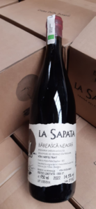 Bouteille de vin, cépage Babeasca Neagra Barrique 2022 Bio, cépage indigene roumain, producteur La Sapata, pays: Roumanie