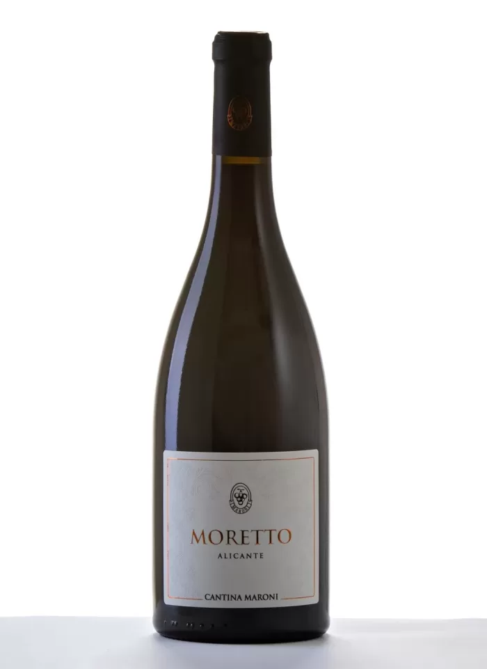Bouteille Moretto 2020, vin rouge bio, cépage Alicante, producteur Cantina Maroni, région Marches, pays Italie