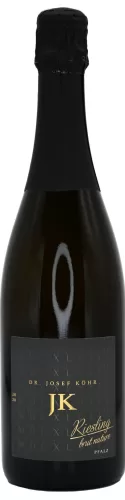 Bouteille Rieling Brut Nature 2022, vin mousseux blanc, méthode traditionnelle, cépage 100% Riesling, producteur Weingut Josef Kohr, région Pfalz, pays Allemagne.