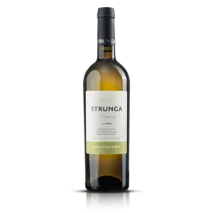 Bouteille de Strunga Sauvignon Blanc 2024, cépage Sauvignon Blanc, millesime 2024, producteur Strunga Winery, appelation Dealurile Moldovei IG, pays Roumanie.