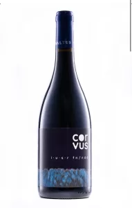 Bouteille Corvus FN/NDD 2019, vin rouge sec, assemblage du Feteasca Neagra et Negru de Dragasani, producteur Vinaltus, pays Roumanie.