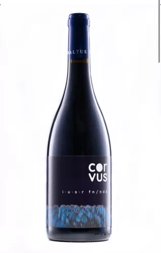Bouteille Corvus FN/NDD 2019, vin rouge sec, assemblage du Feteasca Neagra et Negru de Dragasani, producteur Vinaltus, pays Roumanie.